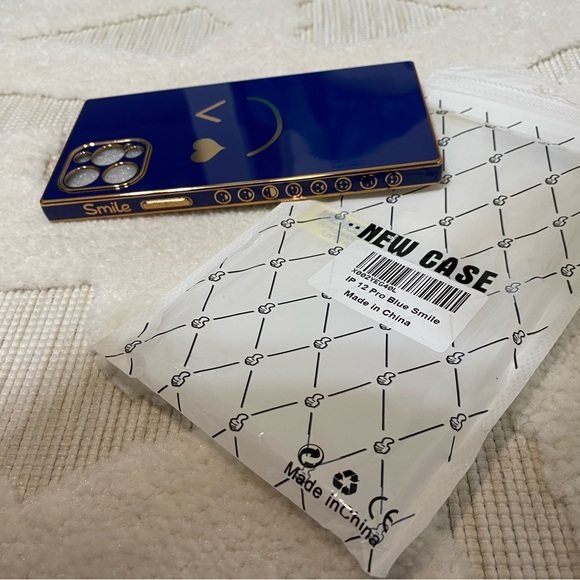 # 3 - Cute Smiley face case for iPhone 12 Pro only (NOT FOR MAX) Dark blue - Picture 4 of 14